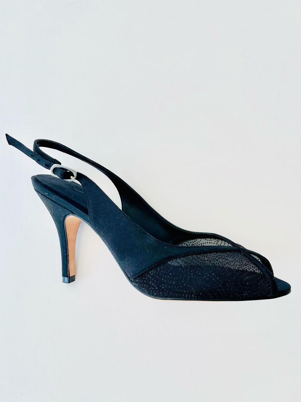 Nina Freya Slingback Heels Black 7
